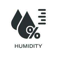 Humidity icon in flat style. Climate vector illustration on white isolated background. Temperature forecast business concept.