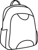 bosquejo de mochila vector