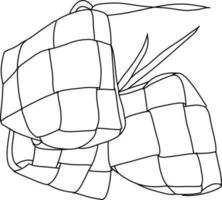 Sketch of Ketupat vector