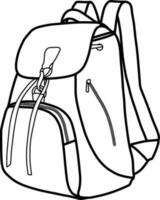 bosquejo de mochila vector