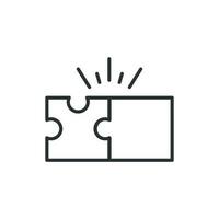 Puzzle compatible icon in flat style. Jigsaw agreement vector illustration on white isolated background. Cooperation solution business concept.