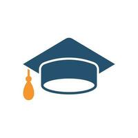 Graduation cap icon in flat style. Education hat vector illustration on white isolated background. University bachelor business concept.