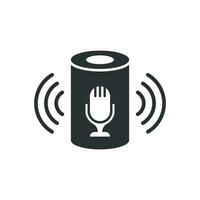 Voice assistant icon in flat style. Smart home assist vector illustration on white isolated background. Command center business concept.