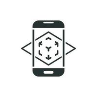 Augmented reality icon in flat style. Vr device vector illustration on white isolated background. Technology business concept.
