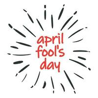 April fools day text icon in flat style. Happy banner vector illustration on white isolated background. Funny carnival business concept.