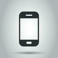 Smartphone icon in flat style. Phone handset vector illustration on white background. Smartphone business concept.