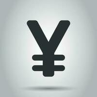 yen, yuan dinero moneda vector icono en plano estilo. yen símbolo ilustración en blanco antecedentes. Asia dinero negocio concepto.