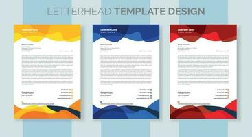 corporate modern business letterhead design template. creative modern letterhead design template for your project. letter head, letterhead, business letterhead design vector