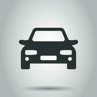 Car vector icon in flat style. Automobile vehicle illustration on white background. Car sedan concept.