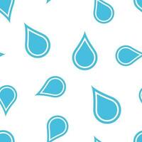 Water drop icon seamless pattern background. Raindrop vector illustration. Droplet water blob symbol pattern.