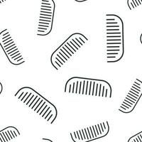 Hair brush icon seamless pattern background. Comb accessory vector illustration. Hairbrush symbol pattern.