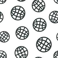 Earth planet icon seamless pattern background. Globe geographic vector illustration. Global communication symbol pattern.