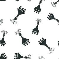 Lead management icon seamless pattern background. Funnel with people vector illustration. Target client symbol pattern.