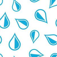 Water drop icon seamless pattern background. Raindrop vector illustration. Droplet water blob symbol pattern.