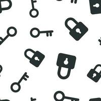 Key with padlock icon seamless pattern background. Access login vector illustration. Lock keyhole symbol pattern.