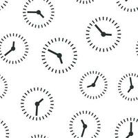 Clock countdown icon seamless pattern background. Time chronometer vector illustration. Watch clock symbol pattern.