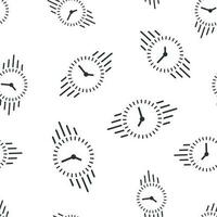 Clock countdown icon seamless pattern background. Time chronometer vector illustration. Watch clock symbol pattern.