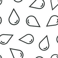 Water drop icon seamless pattern background. Raindrop vector illustration. Droplet water blob symbol pattern.