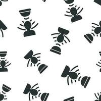 Motion sensor icon seamless pattern background. Sensor waves with man vector illustration. People security connection symbol pattern.