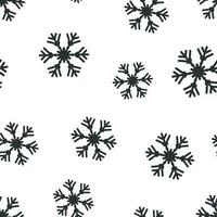 Snowflake icon seamless pattern background. Snow flake winter vector illustration. Christmas snowfall ornament symbol pattern.