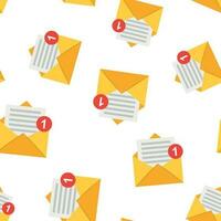 Mail envelope icon seamless pattern background. Email message vector illustration. Mailbox e-mail symbol pattern.