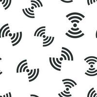 Wifi internet sign icon seamless pattern background. Wi-fi wireless technology vector illustration. Network wi fi symbol pattern.
