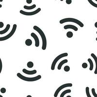 Wifi internet sign icon seamless pattern background. Wi-fi wireless technology vector illustration. Network wi fi symbol pattern.