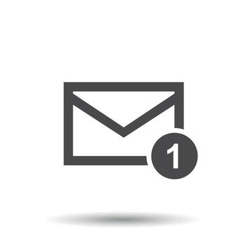 correo sobre mensaje. vector ilustración en plano estilo en aislado antecedentes.