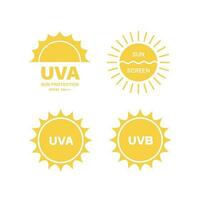 UV protection on white background,bubble shield. Solar protection screen from UV rays vector