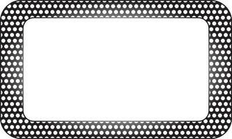 rectangular Metal mesh frame with copy space for text or design vector