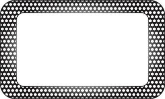 rectangular Metal mesh frame with copy space for text or design vector