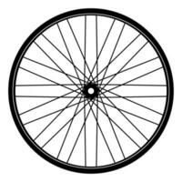silhouette bicycle wheel Icon isolated on white background vector