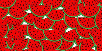 red watermelon slice seamless pattern vector