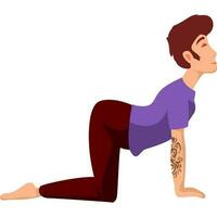 Table yoga asana pose vector