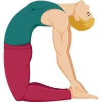 camel yoga asana pose vector