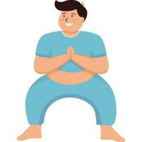 Malasana yoga asana pose vector