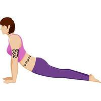 upward yoga asana pose vector