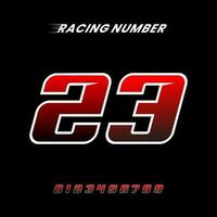 Racing Number 23 Design Vector Template.eps