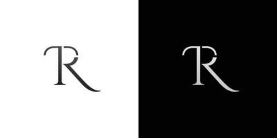 Modern and luxurious TR letter initial logo design vector