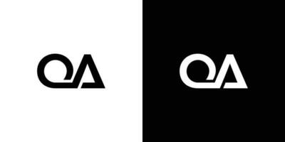 Modern and strong QA logo design vector