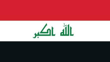 Iraq flag icon in flat style. National sign vector illustration. Politic business concept.