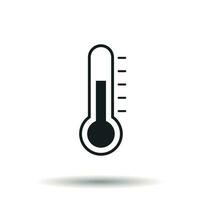 Thermometer icon. Goal flat vector illustration isolated on white background.