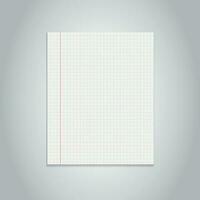 Realistic paper note on gray background vector