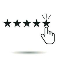 Customer reviews, rating, user feedback concept vector icon. Flat illustration on white background.