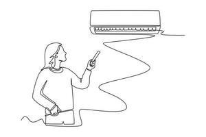 Single one line drawing world ozone day concept. Continuous line draw design graphic vector illustration.