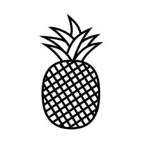 Pineapple fruit icon. Simple pineapple logo design concept. vector