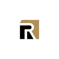 Letter R logo vector with modern and simple style