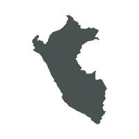 Peru vector map. Black icon on white background.