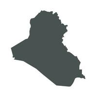 Iraq vector map. Black icon on white background.