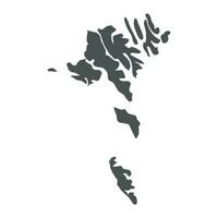 Faroe Islands vector map. Black icon on white background.